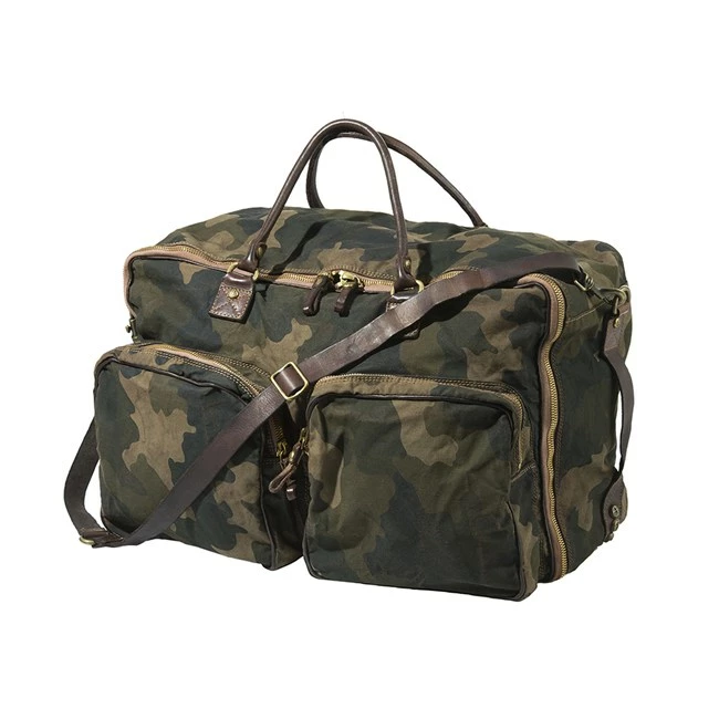 Beretta by Campomaggi Washed Canvas Camo & Leather Travel Bag 3 Beretta by Campomaggi Washed Canvas Camo & Leather Travel Bag