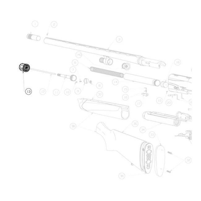 Beretta Front Cap for Magazine Tube A400 12-20-28 Ga - Nickel Finish 4 Beretta Front Cap for Magazine Tube A400 12-20-28 Ga - Nickel Finish - Image 2