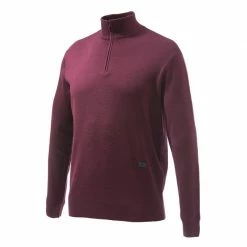 Beretta Light Merino Half Zip Sweater Bordeaux